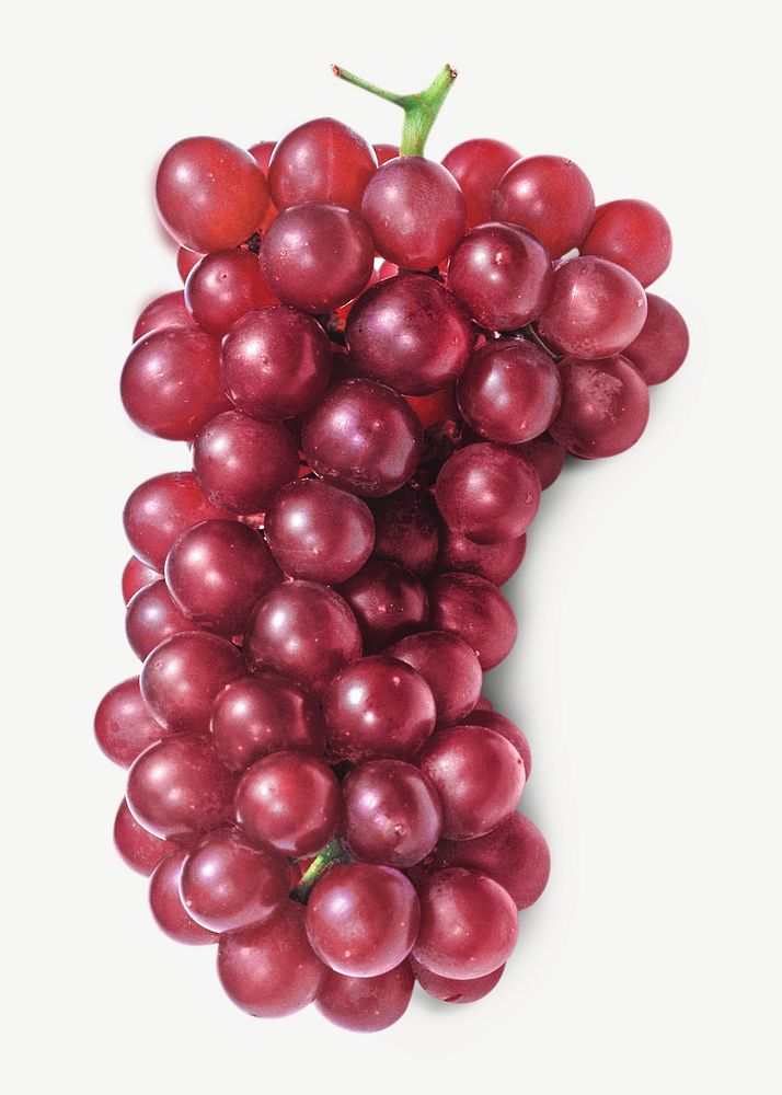 Red Grape Isolated On White healthy food psd