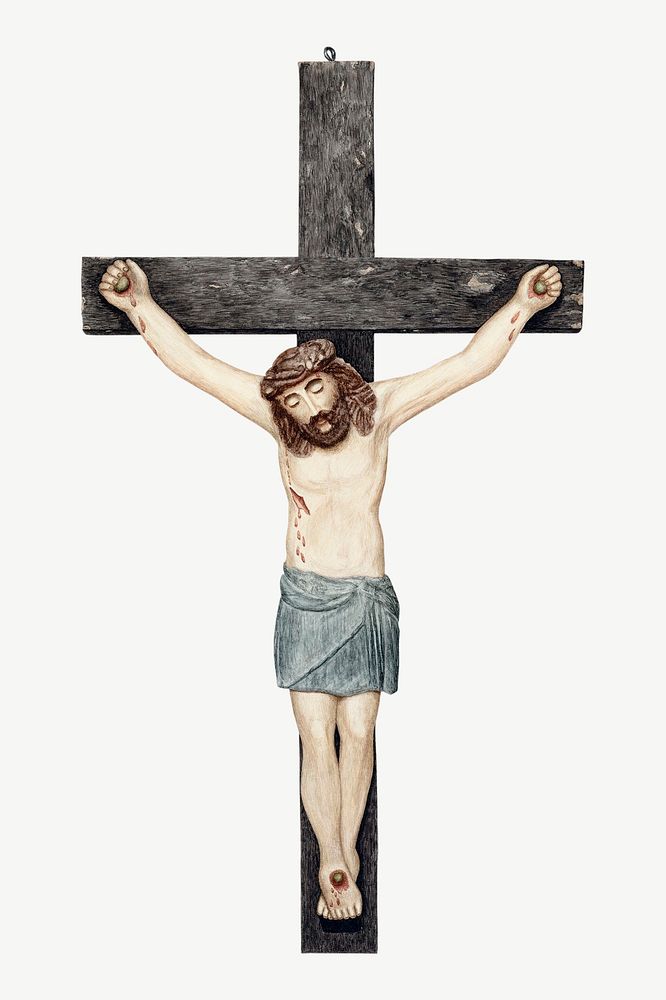 Crucifix vintage illustration psd. Digitally remixed by rawpixel.