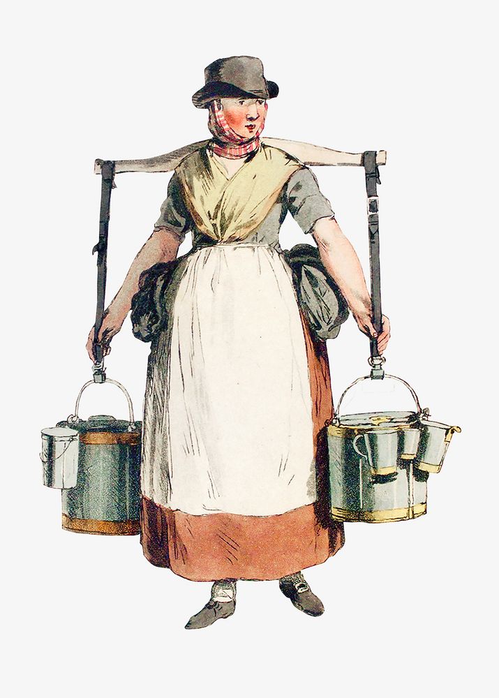 English milkmaid illustration
