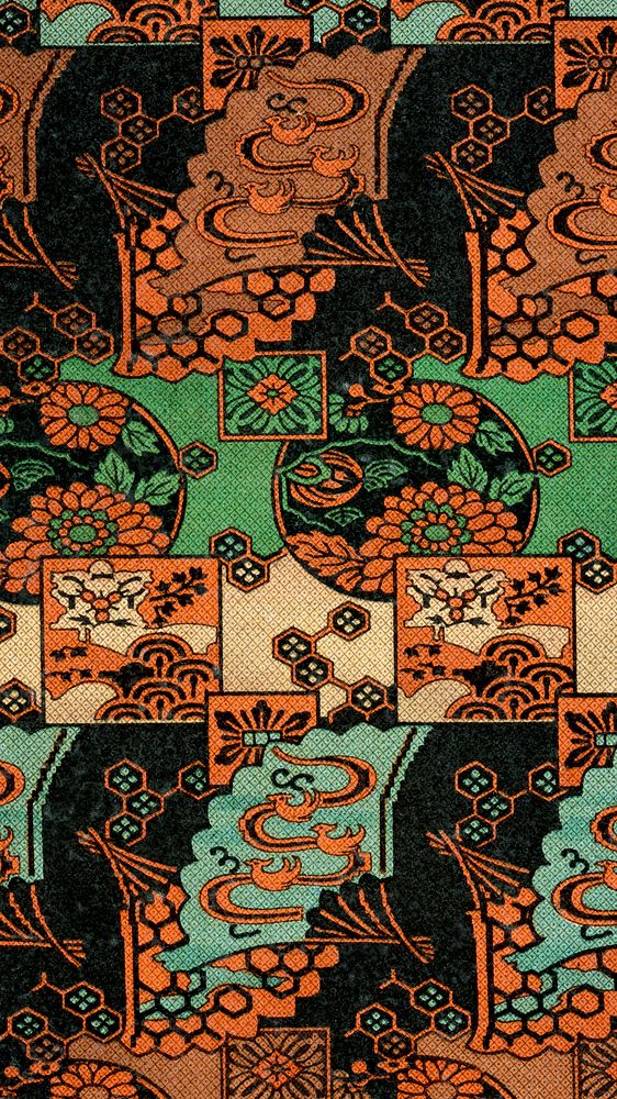 Traditional Japanese mobile wallpaper. Remixed by rawpixel.