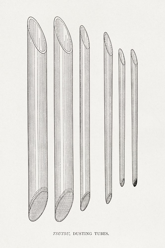 Tsutsu, Japanese dusting  tube by G.A. Audsley-Japanese illustration. Public domain image from our own original 1884 edition…