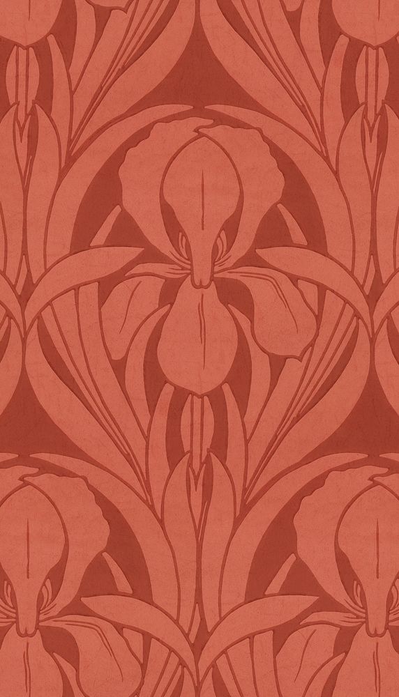 Vintage botanical pattern mobile wallpaper. Remixed by rawpixel.