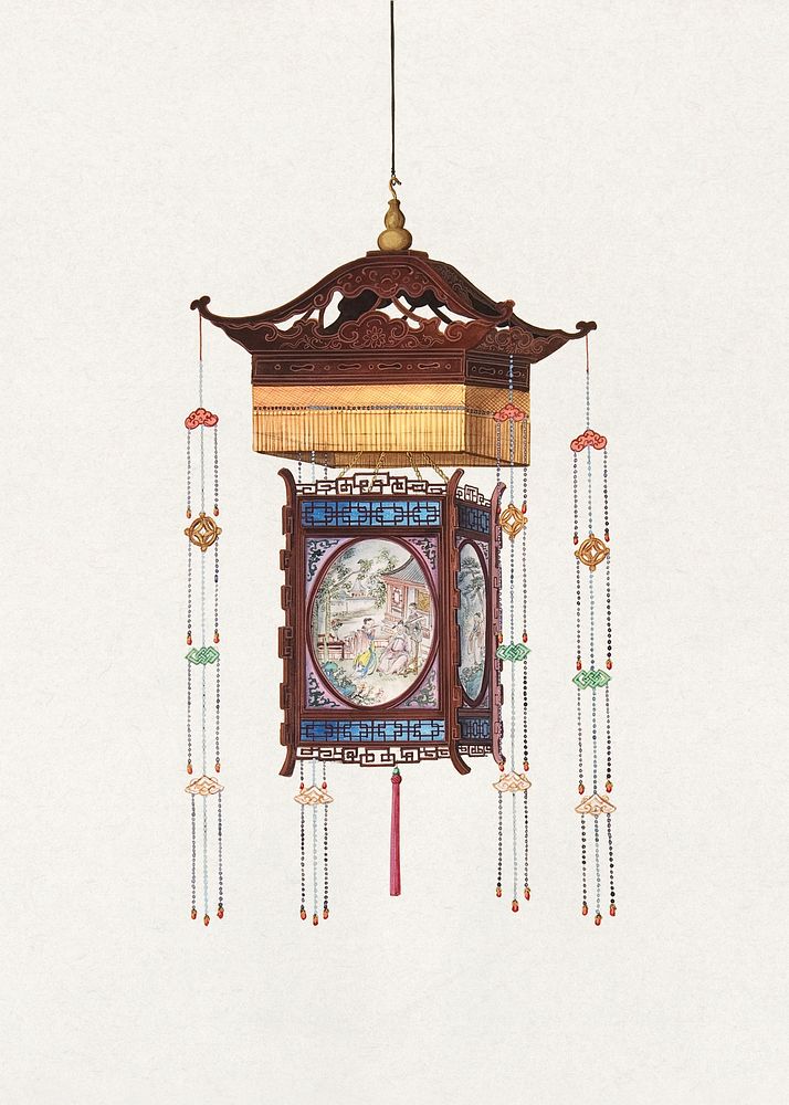 Hanging Lantern (19th century), Japanese illustration. Original public domain image from The MET Museum. Digitally enhanced…