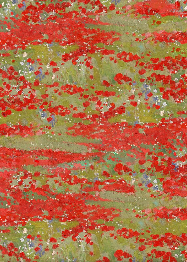 Red flower field background. Remixed by rawpixel.