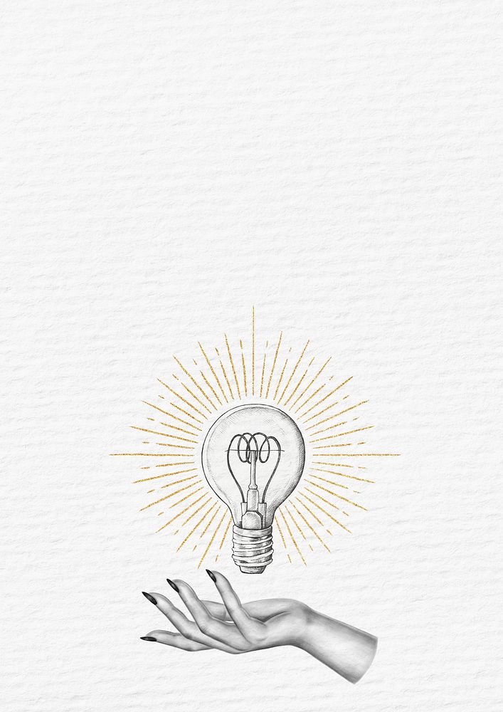 Vintage light bulb illustration background