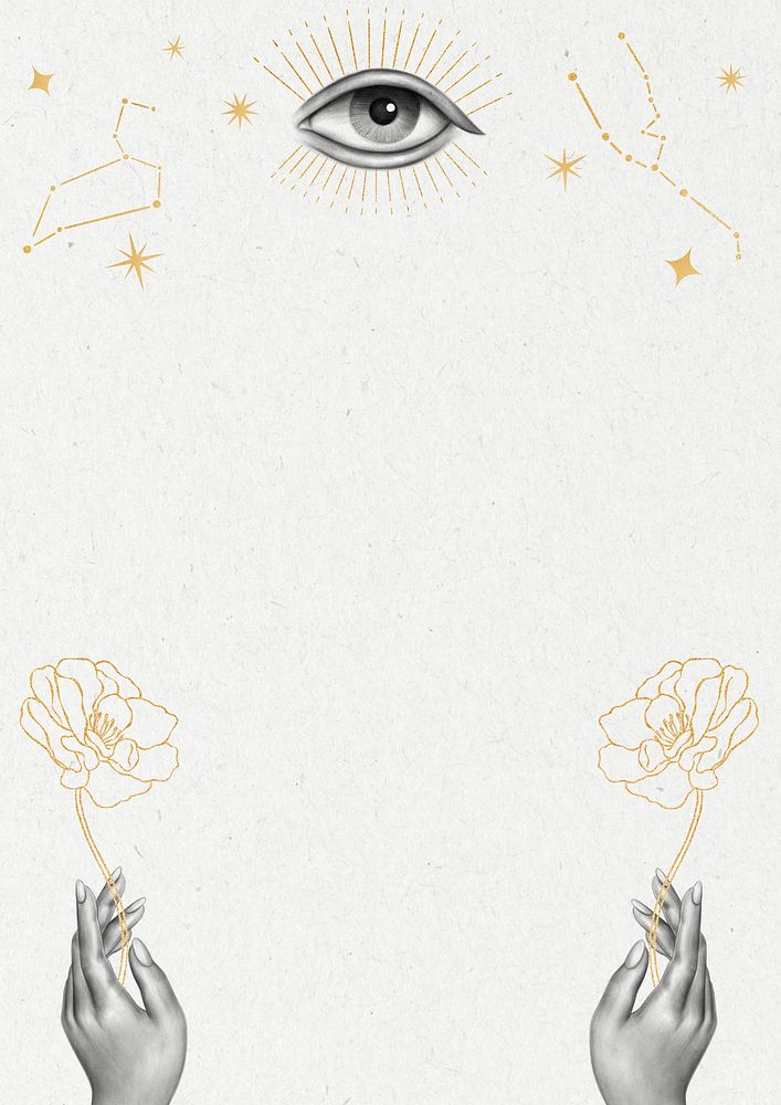 Spiritual illustration, aesthetic remix background