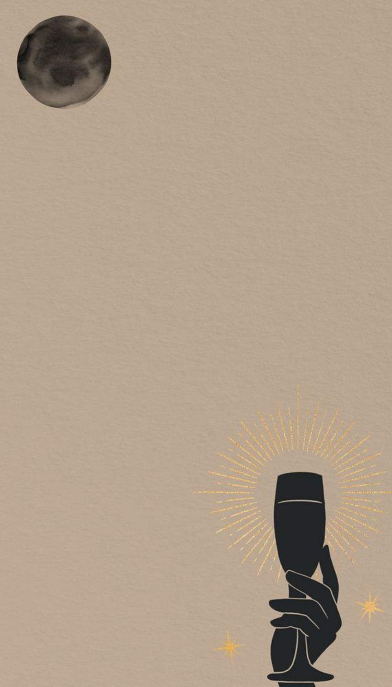 Champagne and moon iPhone wallpaper