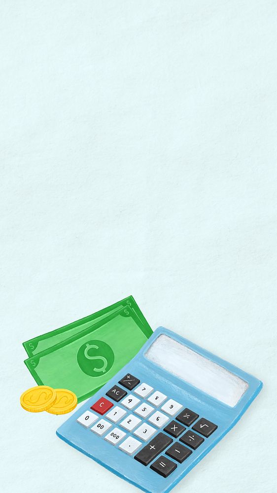 Money accounting blue iPhone wallpaper