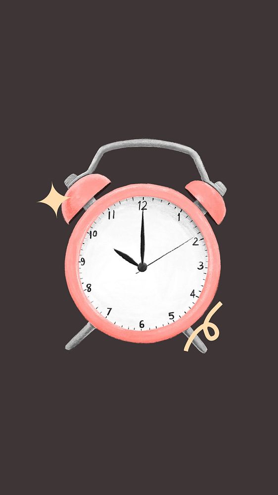 Time clock black iPhone wallpaper