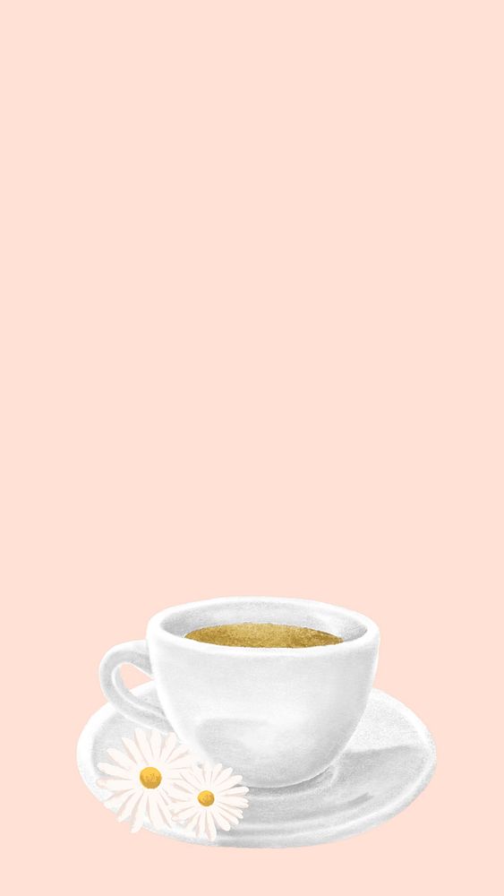 Chamomile tea pink iPhone wallpaper