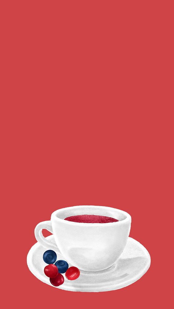 Berry tea red iPhone wallpaper