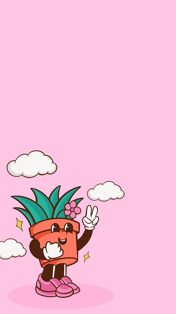 Pink retro environment iPhone wallpaper