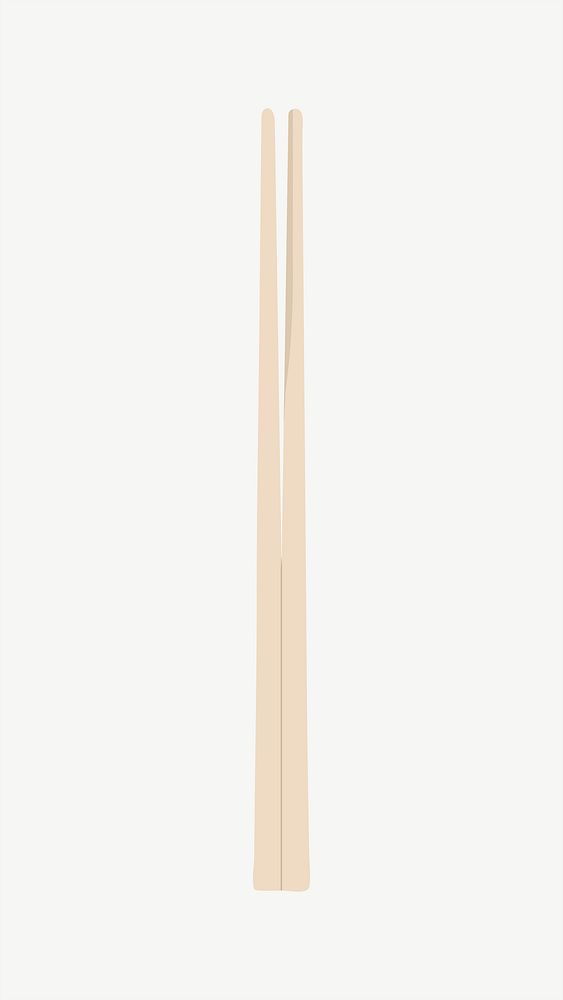 Disposable chopsticks, eco-friendly product illustration psd