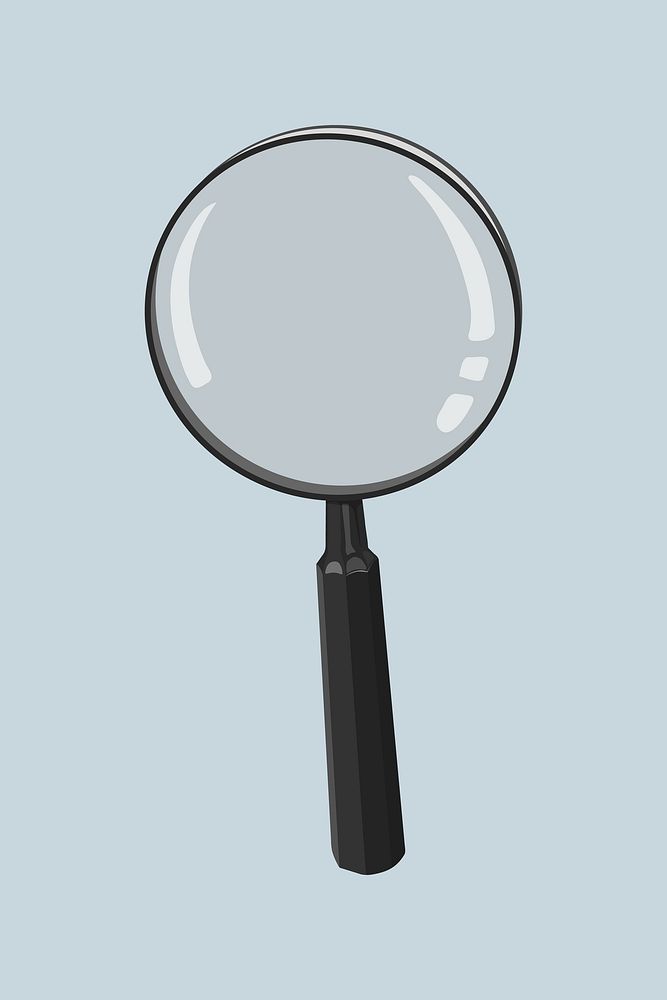 Magnifying glass, object illustration 