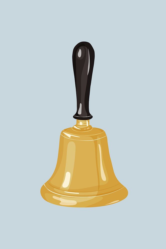 Hand bell, object illustration