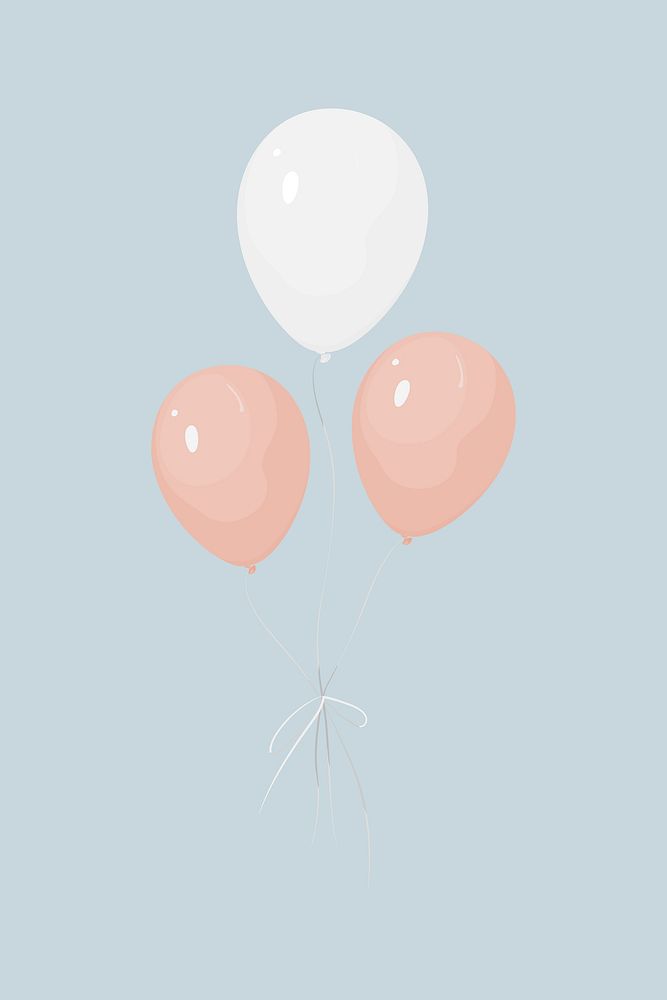 Balloons, Valentine's celebration illustration