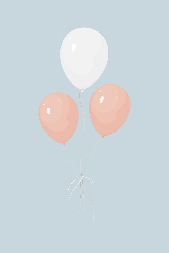 Balloons, Valentine's celebration illustration psd