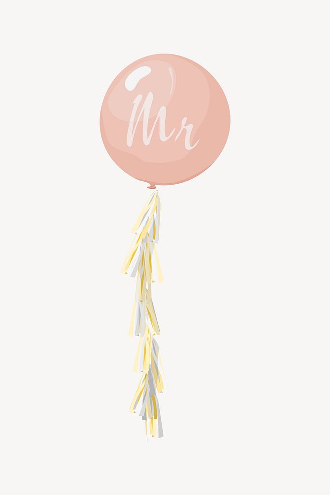 Wedding balloon, celebration illustration