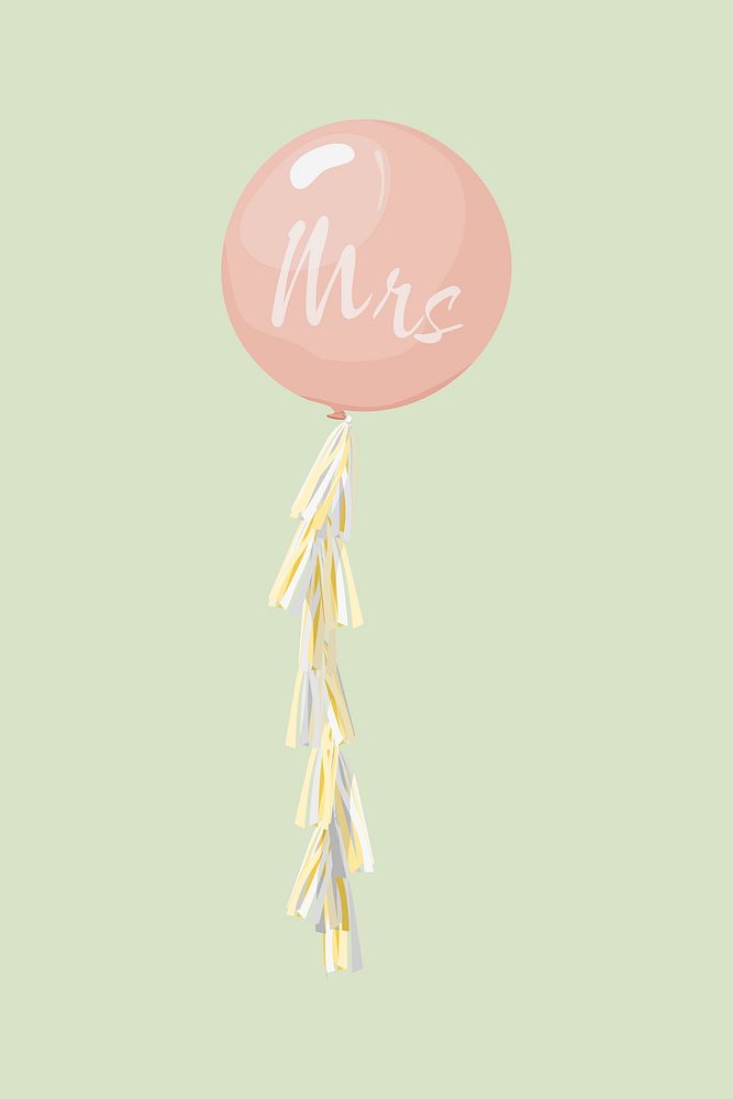 Wedding balloon, celebration illustration vector