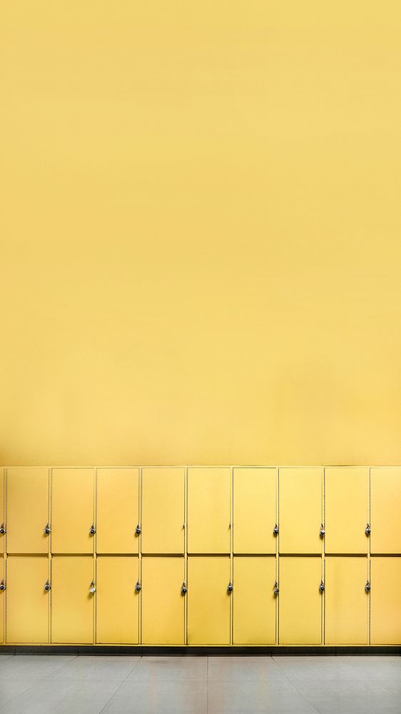 Yellow school lockers iPhone wallpaper
