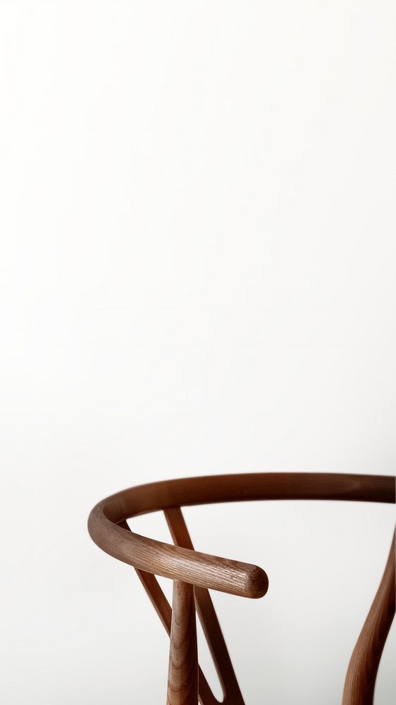 Classic wooden chair iPhone wallpaper, furniture border