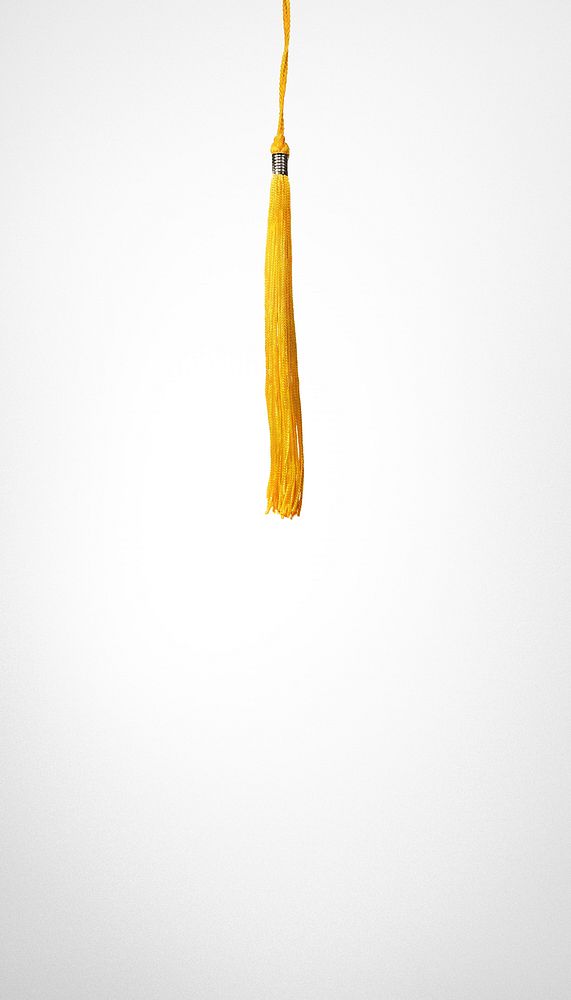 Yellow tassel iPhone wallpaper, graduation cap image