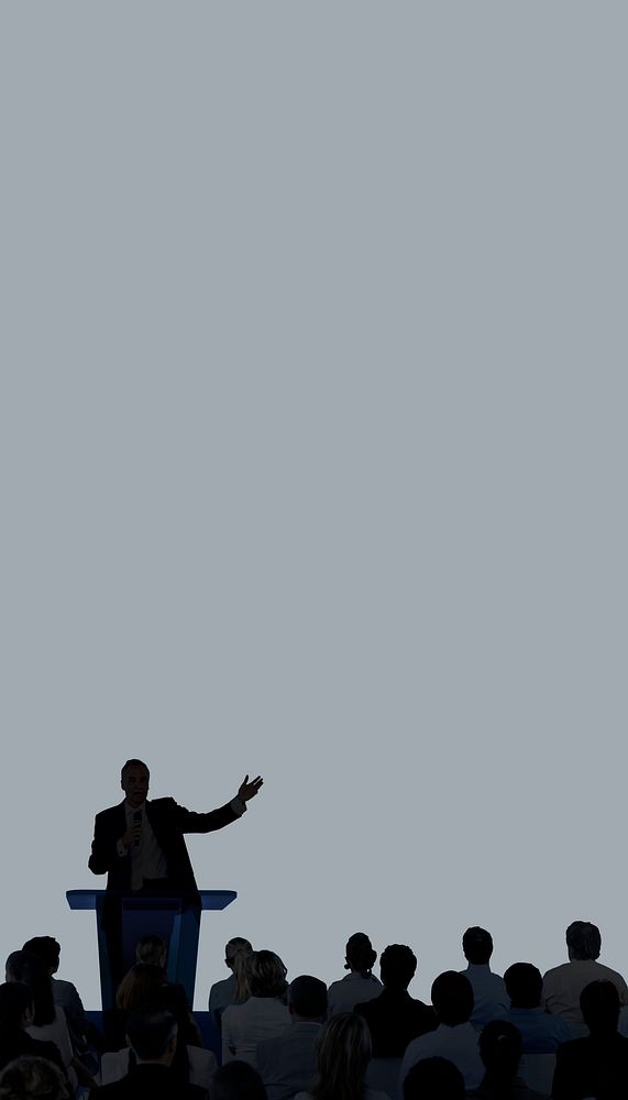 Business conference silhouette border iPhone wallpaper