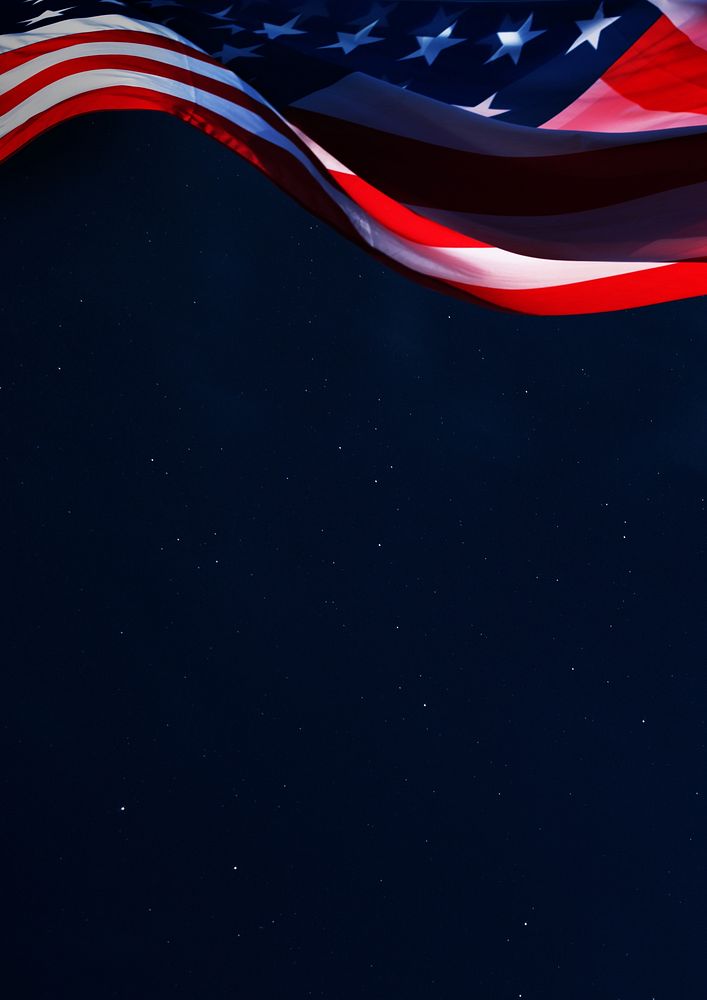 American flag border background