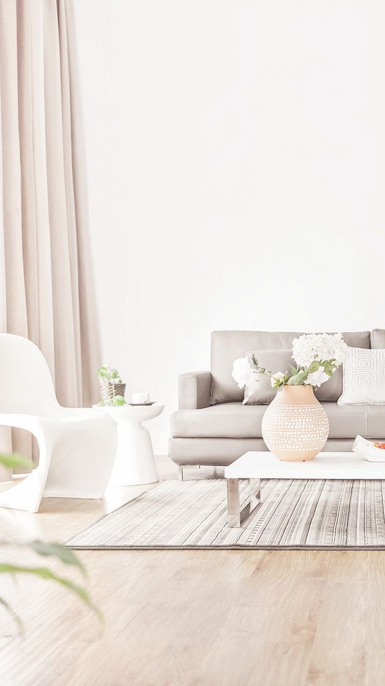 Modern living room iPhone wallpaper, interior image
