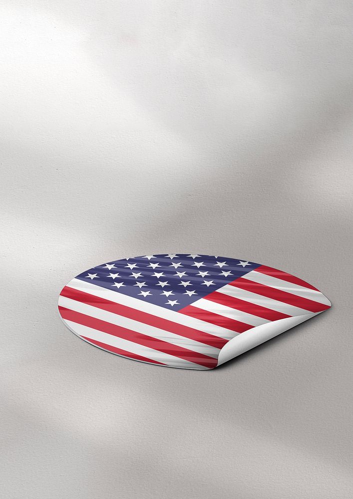 American flag sticker background