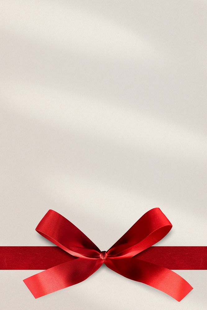 Red ribbon bow background