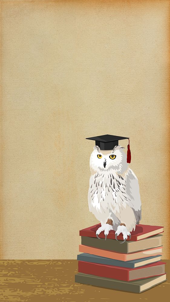 Owl of Athena iPhone wallpaper, education image