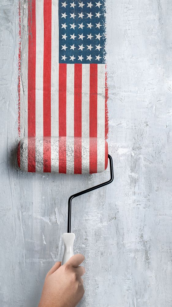 American flag paint iPhone wallpaper