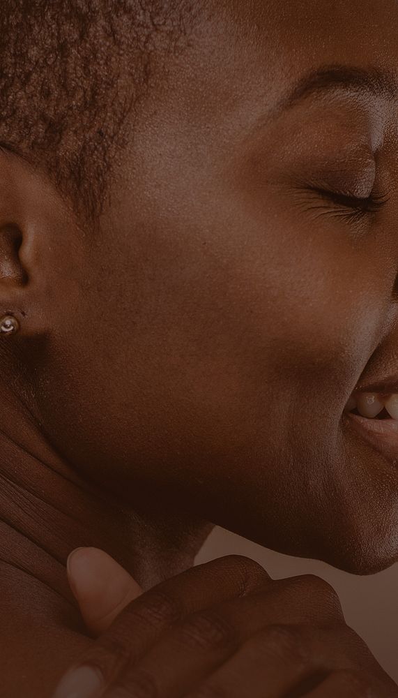 Black woman's skin iPhone wallpaper, beauty close up image
