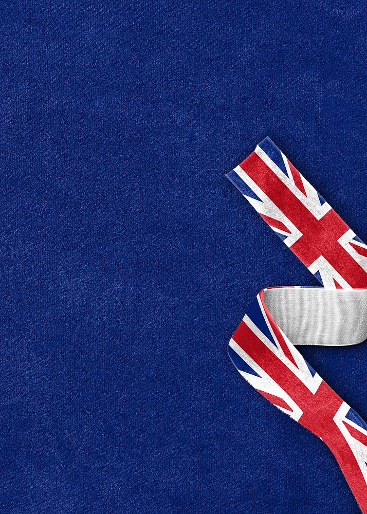 UK flag border background, textured design