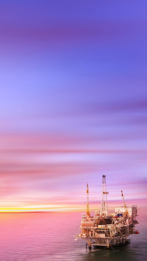 Oil platform phone wallpaper