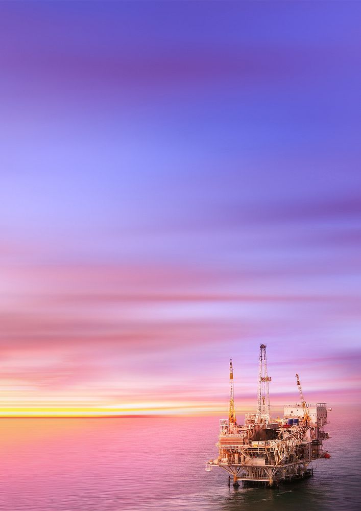 Oil platform background