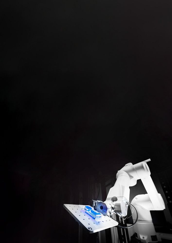 Medical robot machine background, technology image