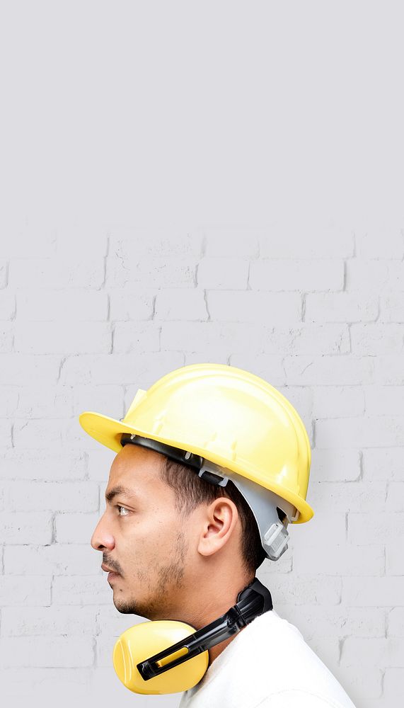Man with PPE phone wallpaper