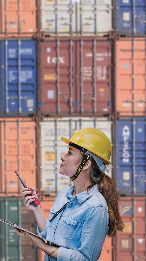 Dock worker, logistics mobile wallpaper