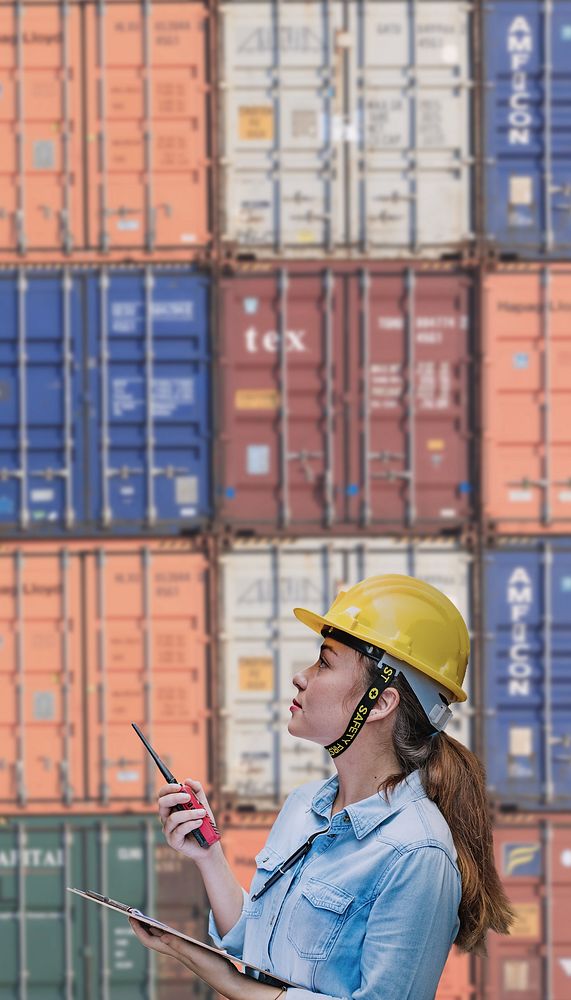 Dock worker, logistics phone wallpaper