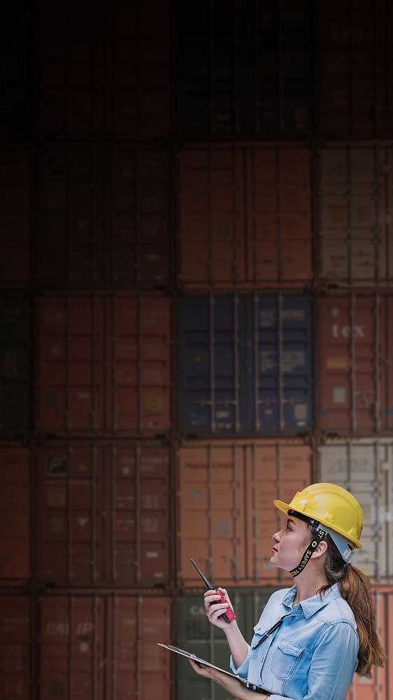 Dock worker, logistics mobile wallpaper