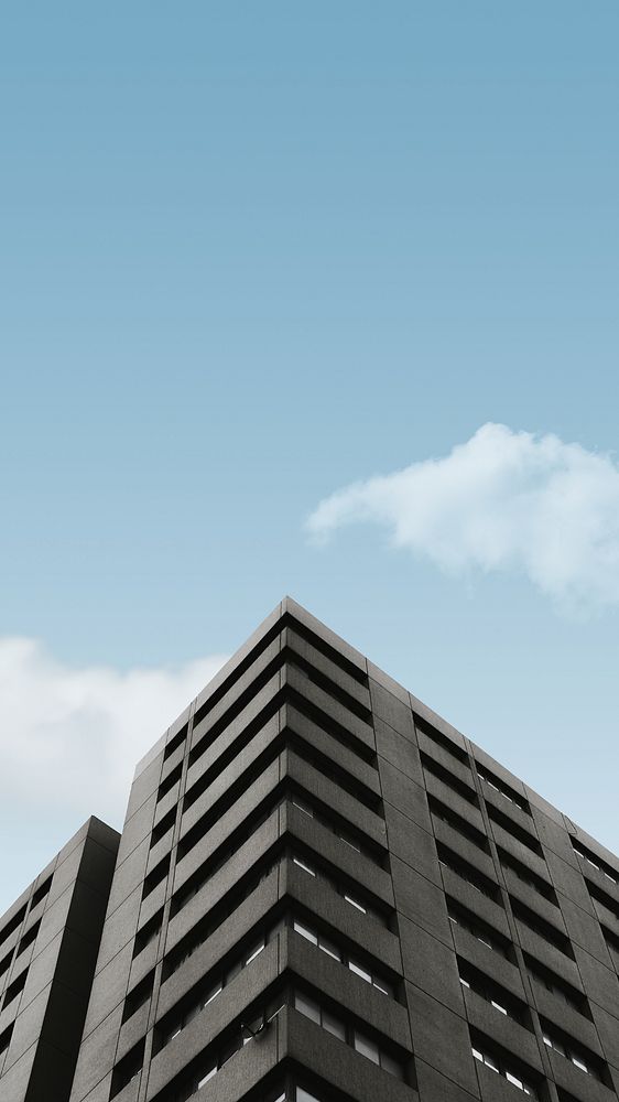 Aesthetic architecture iPhone wallpaper, building & blue sky image