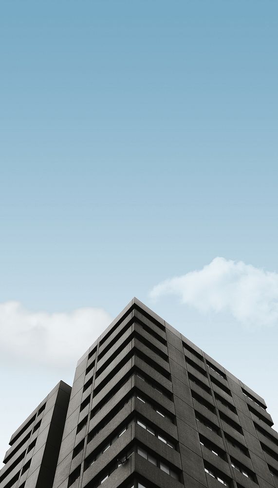 Aesthetic architecture iPhone wallpaper, building & blue sky image