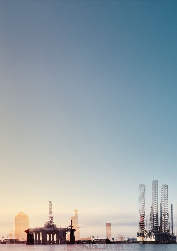 Oil platform background