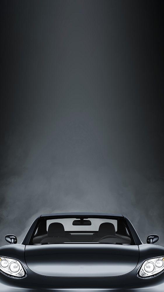 Black sports car phone wallpaper