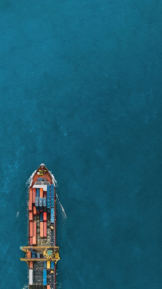 Cargo ship phone wallpaper