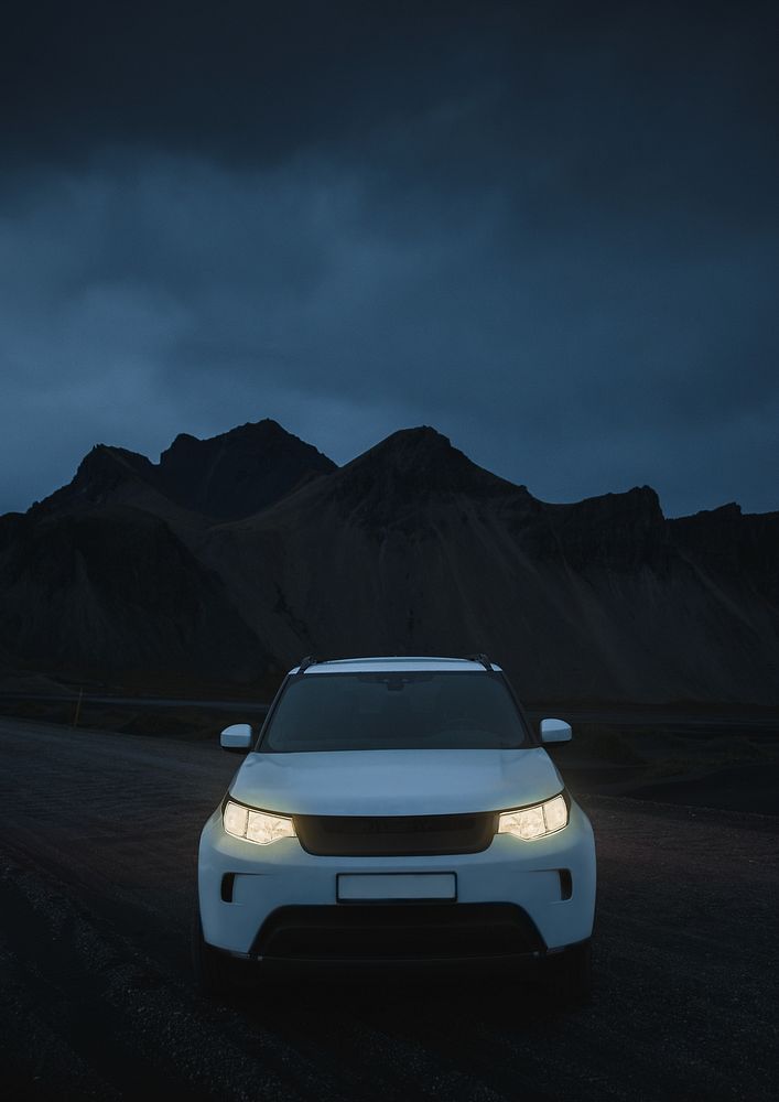 White SUV car background