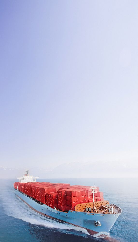 Container ship mobile wallpaper