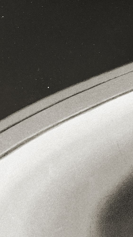 Aesthetic Saturn ring iPhone wallpaper, greyscale galaxy 